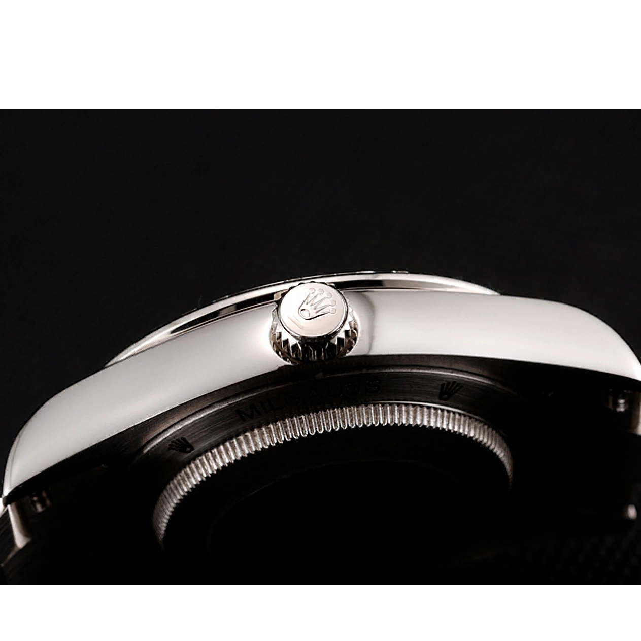 Aaa replica watch Stainless 1453967 White Day-Date Bracelet Rolex Case Steel Diamond Swiss Dial 0804